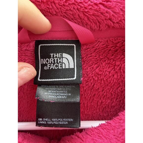 The North Face Childrens Girls Osito Jacket Size XL Pink Zip Up Fuzzy - Picture 5 of 13